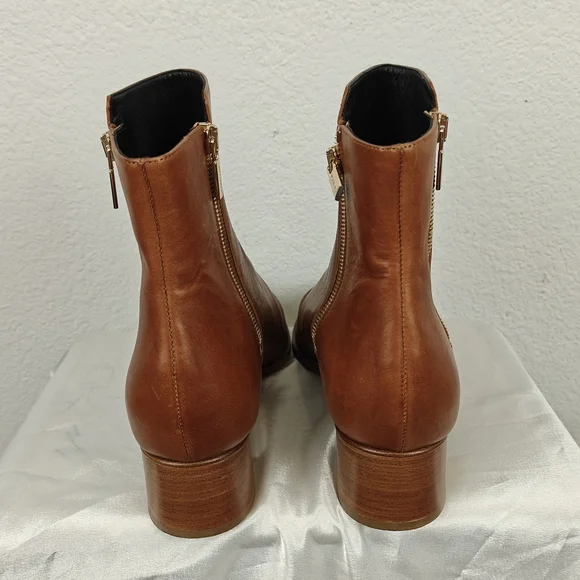 Sarah Flint The Perfect Zip Bootie In Saddle Vachetta Size 40, 9-9.5 Women's - Picture 14 of 16